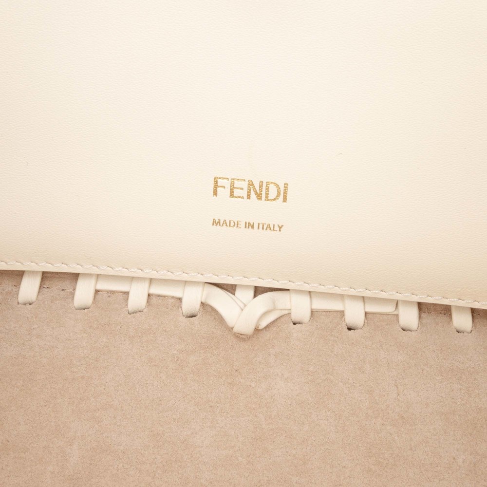 Pre-Loved Fendi Woven Calfskin Vitello King Ceylon Baguette Satchel - Picture 5 of 12